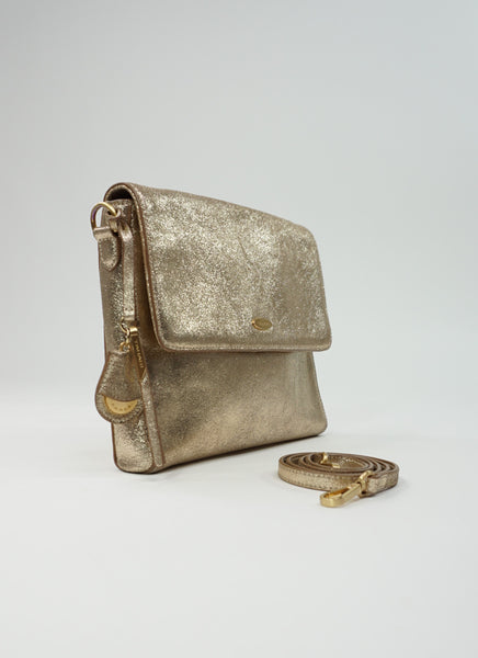 Tahari Metallic Gold Cross-Body Bag