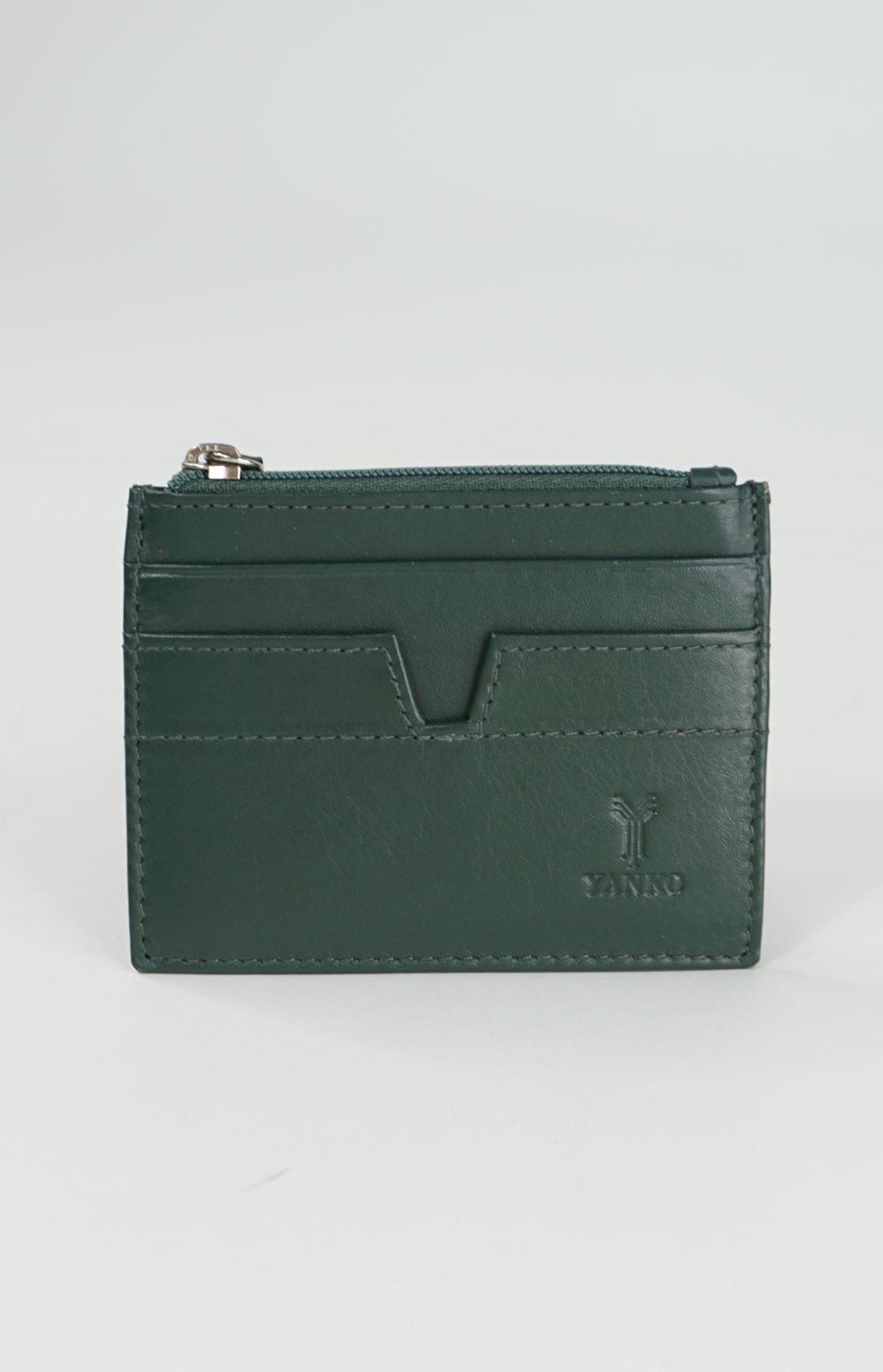 Yanco Olive Green Leather  Cardholder