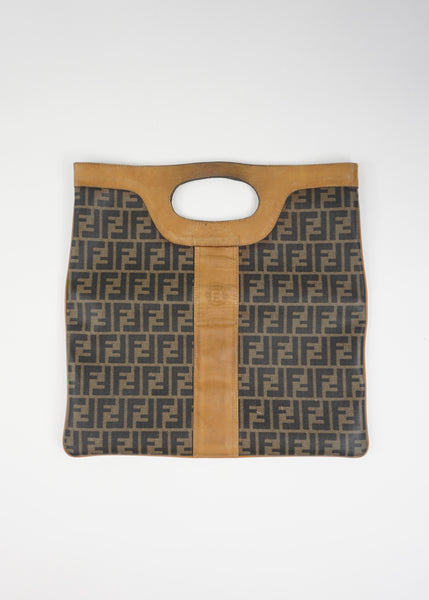 Fendi Vintage Foldover Shopper Handbag