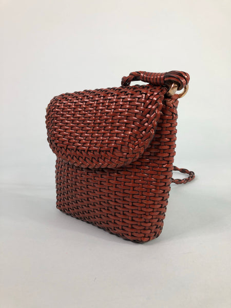 Vintage Woven Leather Cross-body