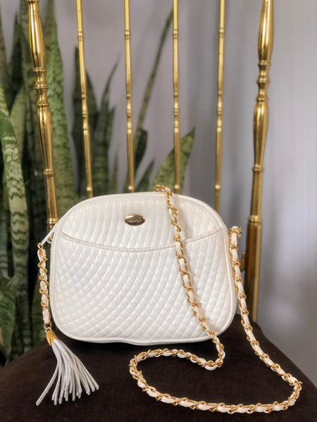 Vintage Quilted Crossbody Bag