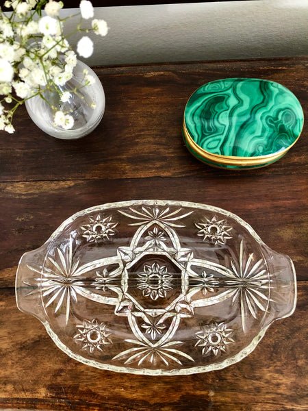 Vintage Crystal Trinket Dish