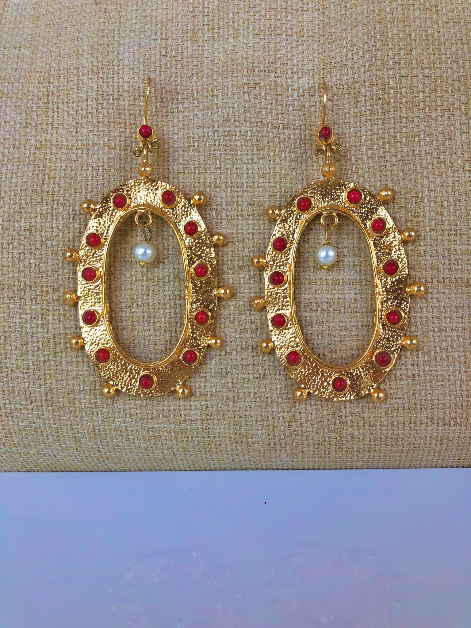 Large Gold Drop Earrings