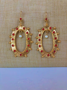 Large Gold Drop Earrings