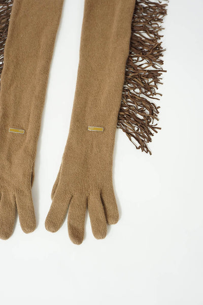 Fendi Cashmere Fringe Gloves