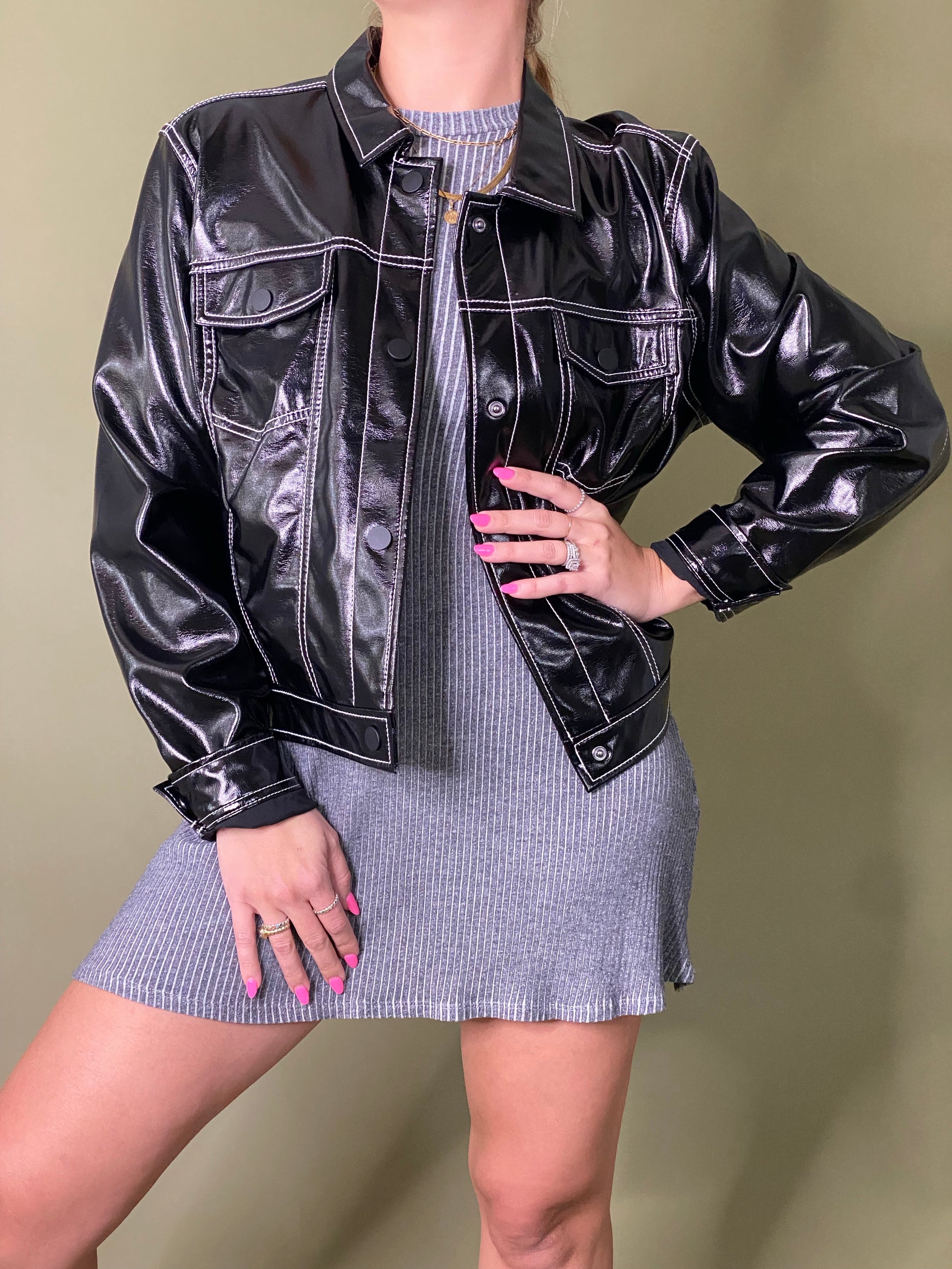Crop Trucker Jacket