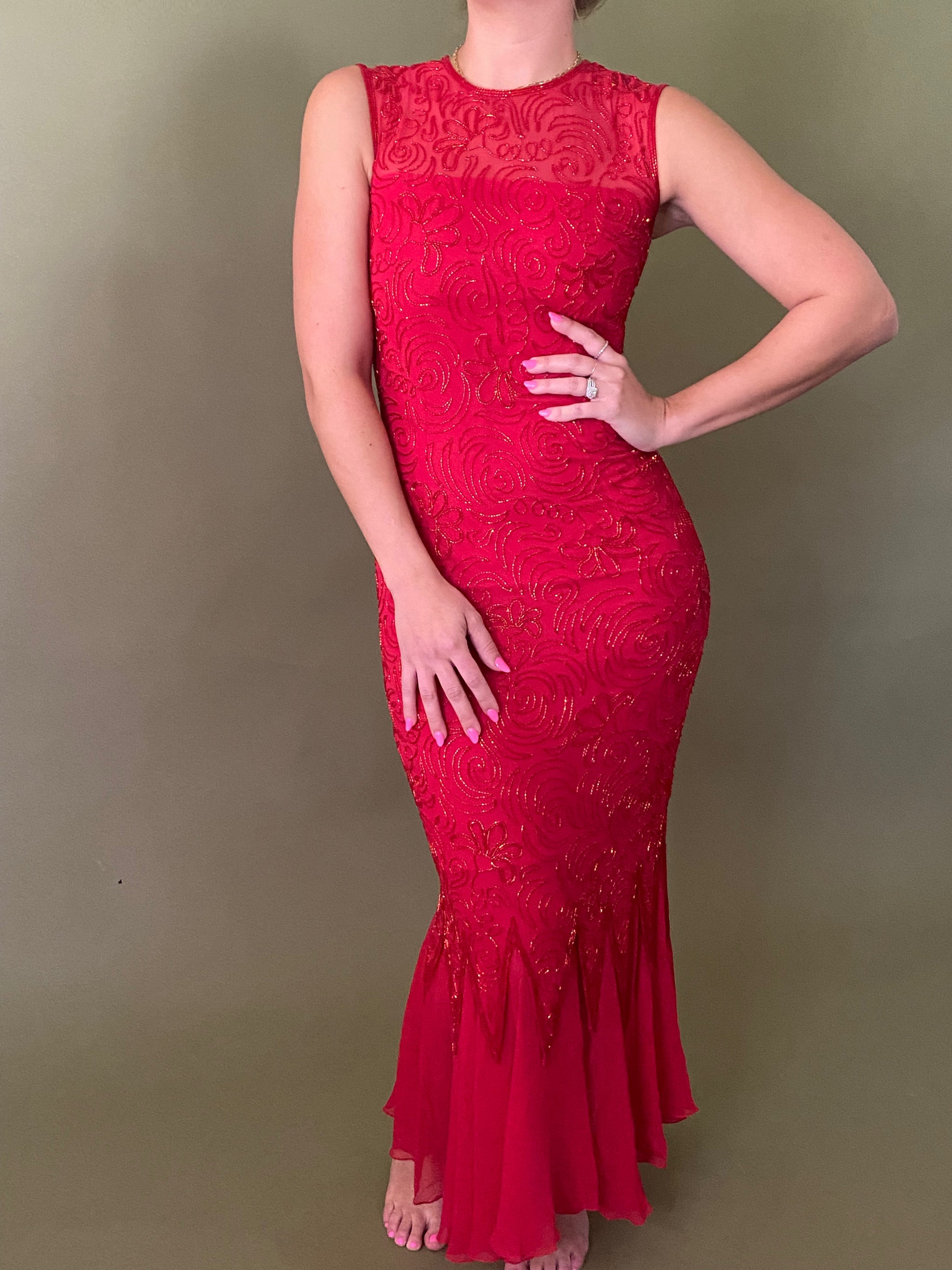Vintage Beaded Cocktail Dress