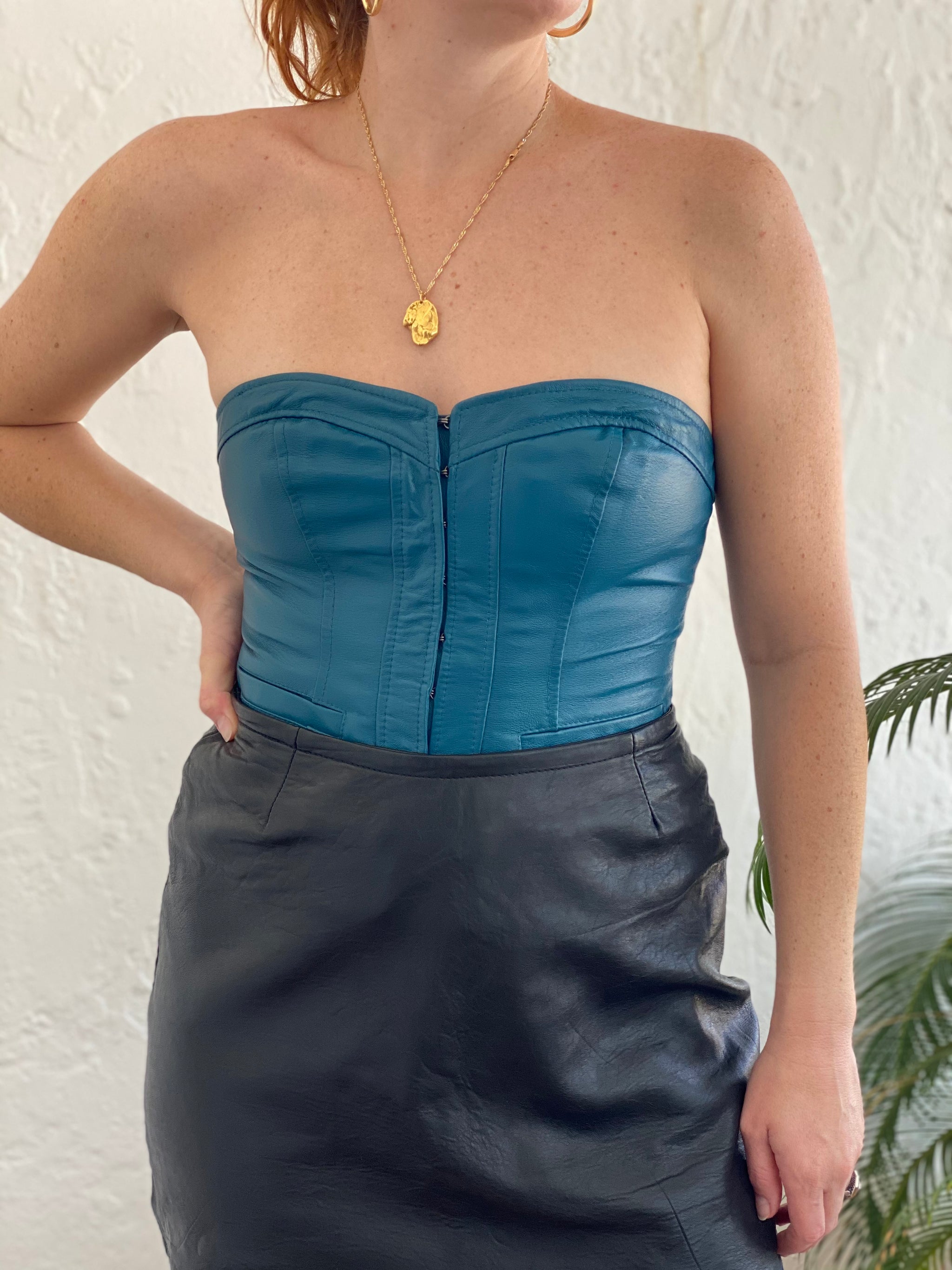 Leather corset